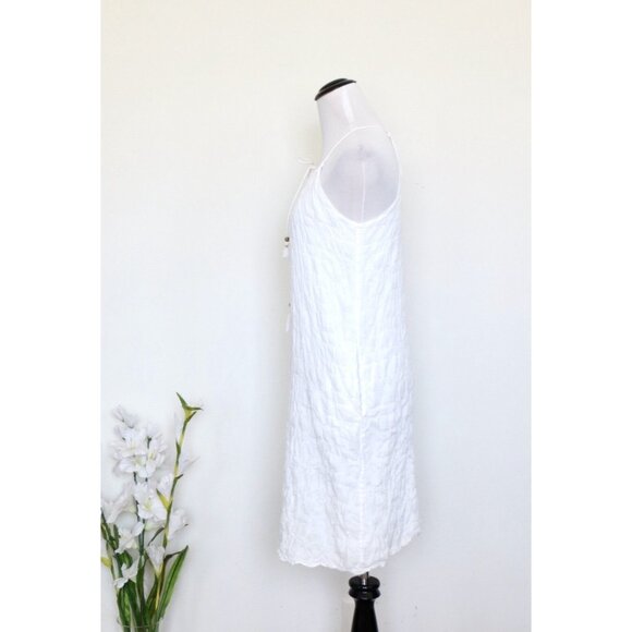 J. Crew Spaghetti Strap Halter SunDress Sleeveless Pockets White SZ XXS - Picture 2 of 7